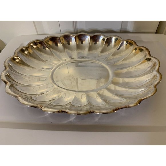 Vtg Reed & Barton Holiday Silver Plated EPNS Serving Platter Dish 110 La… - Picture 3 of 5